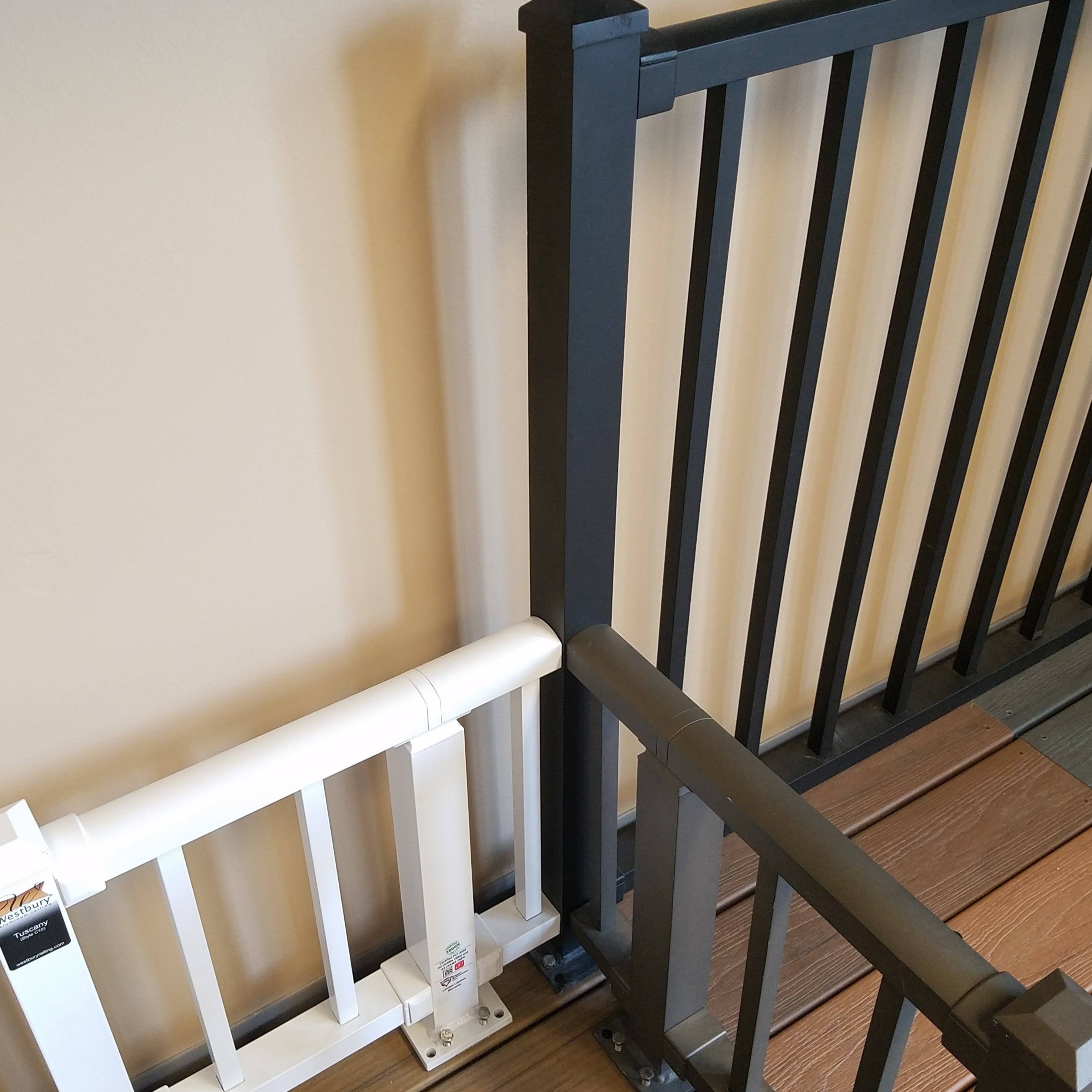 Westbury Tuscany 8 ft. x 36 in. Textured Black Aluminum Rail Kit Stair