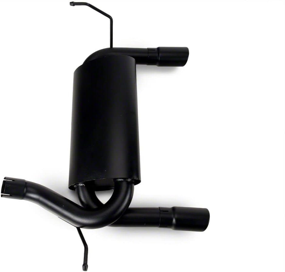 Redrock 4x4 Dual Outlet Axle-Back Exhaust with Black Tips Compatible with 07-18 Jeep Wrangler JK
