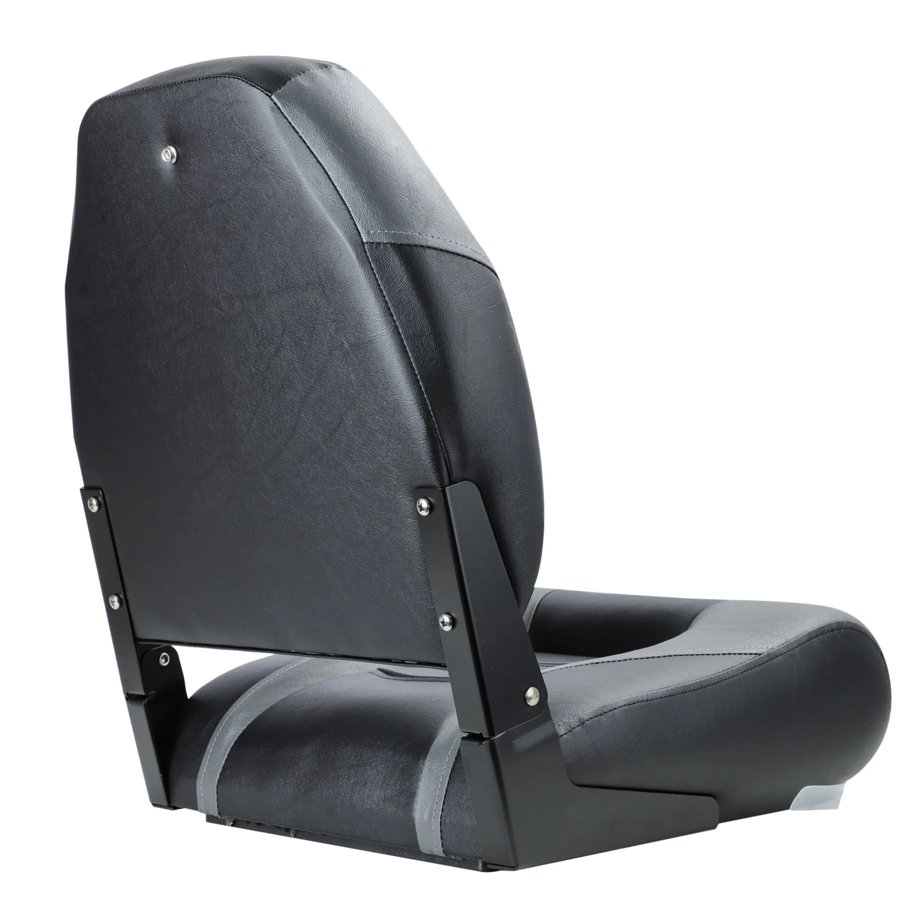 NORTHCAPTAIN S1 Pro Premium High Back Folding Boat Seat,Stainless Steel Screws Included,Charcoal/Black(2 Seats)
