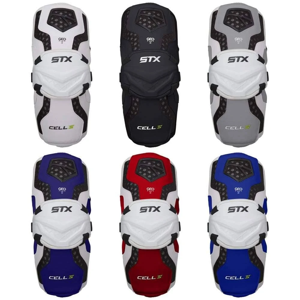 STX Cell 4 Lacrosse Arm Guards | Size Medium | Red