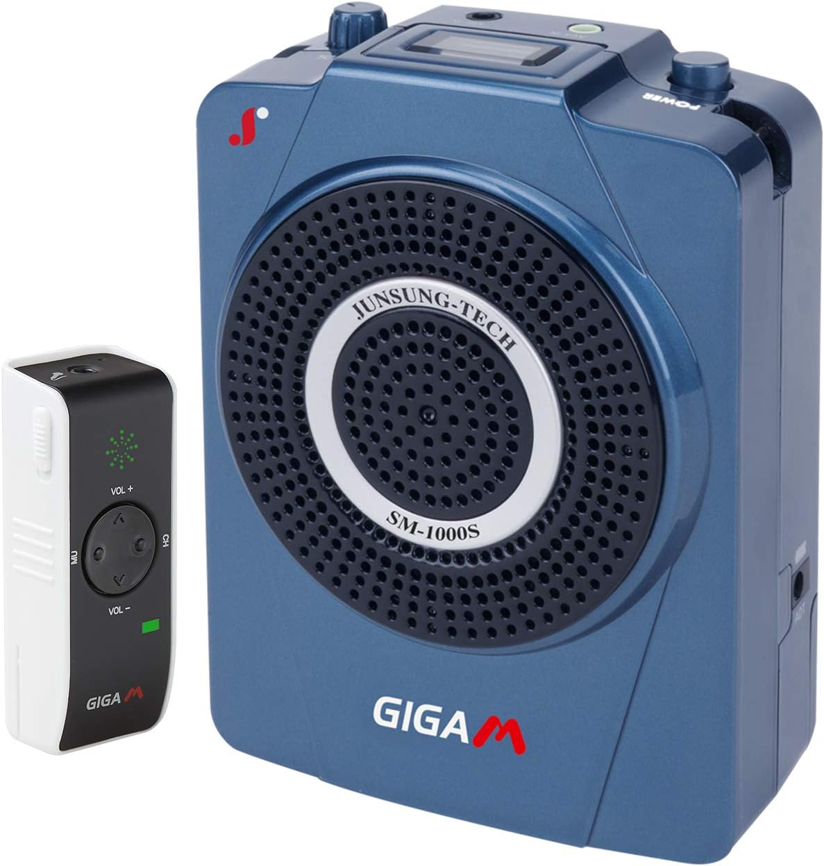 GIGAPHONE SM1000S 40W 2.4GHz Wireless Portable Voice Amplifier with a Wireless Transmitter, 4Types of Microphones, Pouch, Shoulder Strap and 3.5mm AUX Cable