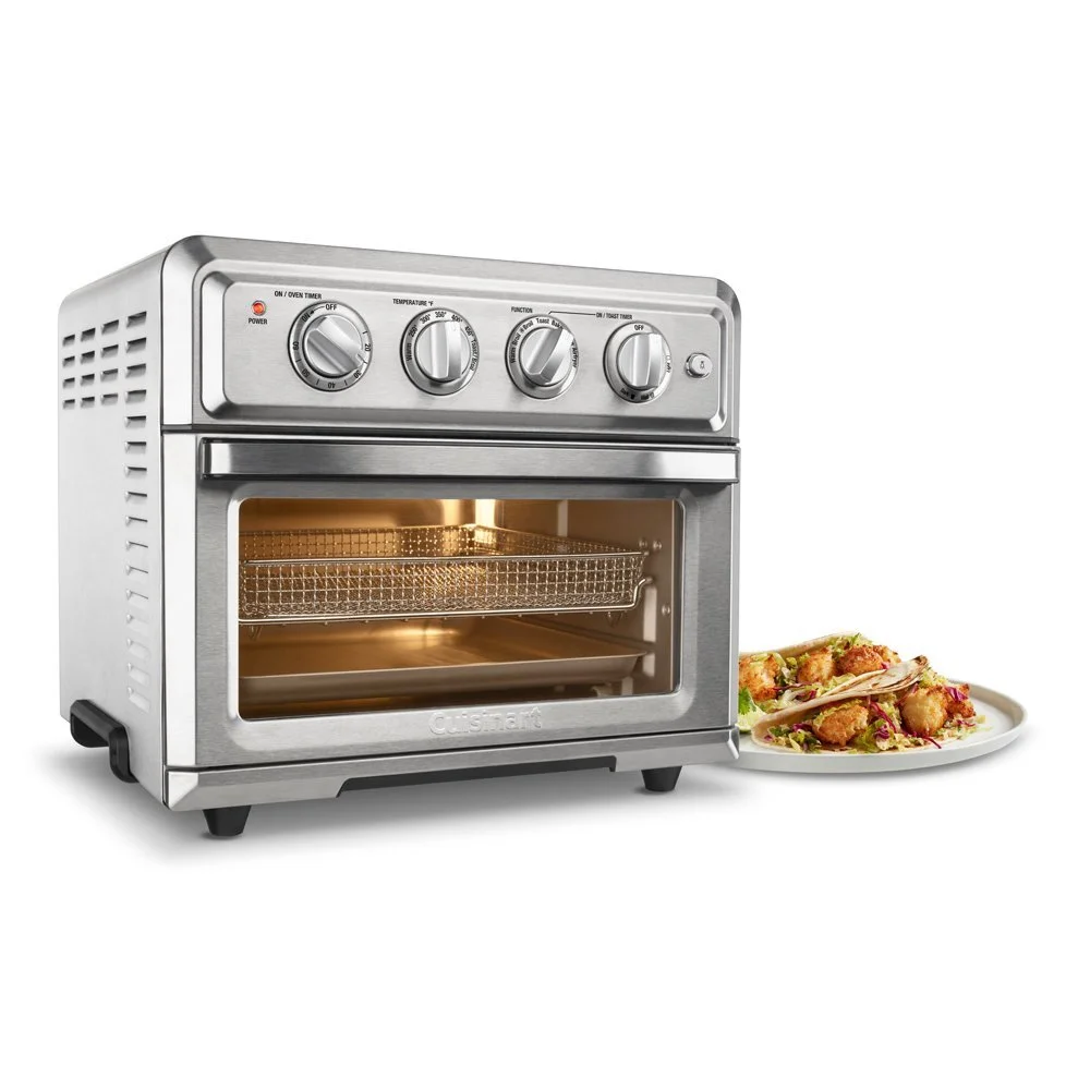 Restored Cuisinart TOA-60 Convection Toaster Oven Air Fryer with Light, Silver with Extreme Kitchen Bundle (Refurbished)