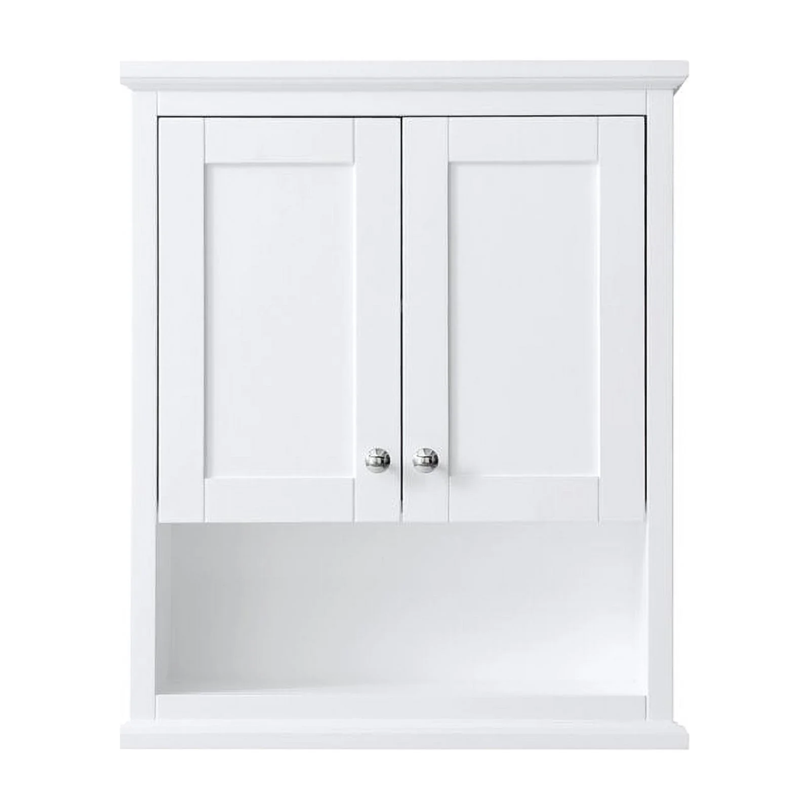 Wyndham Collection Avery 25" Wall-Mounted Wood Bathroom Storage Cabinet in White