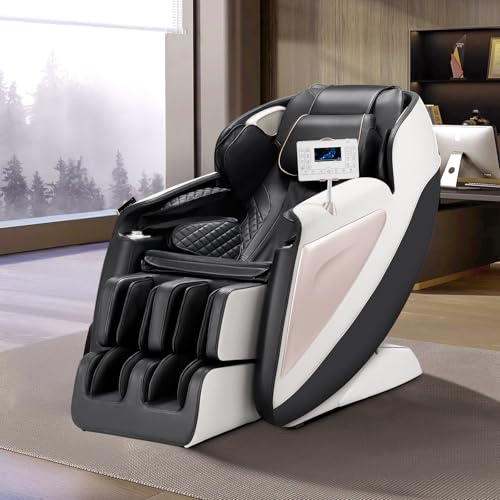 VEVOR Massage Chair, 4D Full Body Zero Gravity Recliner with SL Track, Yoga Stretch, AI Voice Control, Heat, Foot Roller, Retractable Pedal, 36 Airbags, LCD, Armrest Controls, Rolling Base
