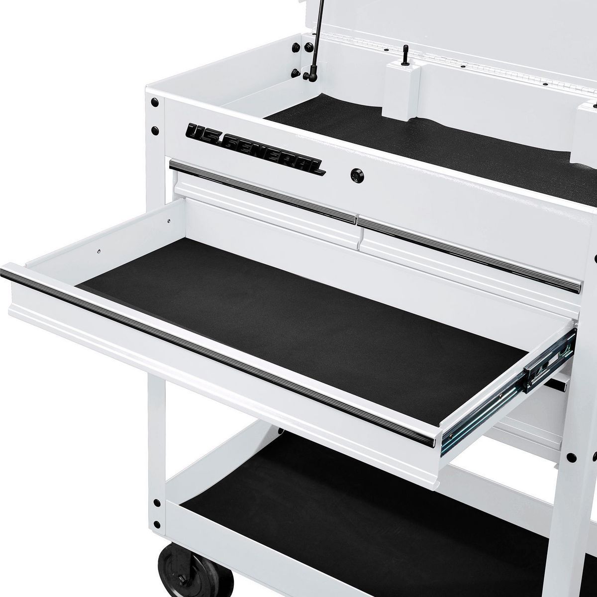 U.S. GENERAL 30 in., 4-Drawer Tech Cart, Red