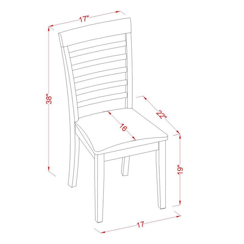 East West Furniture DLML3-MAH-C 3 PC Small Kitchen Table and Chairs set-round Kitchen Table and 2 Dining Chairs
