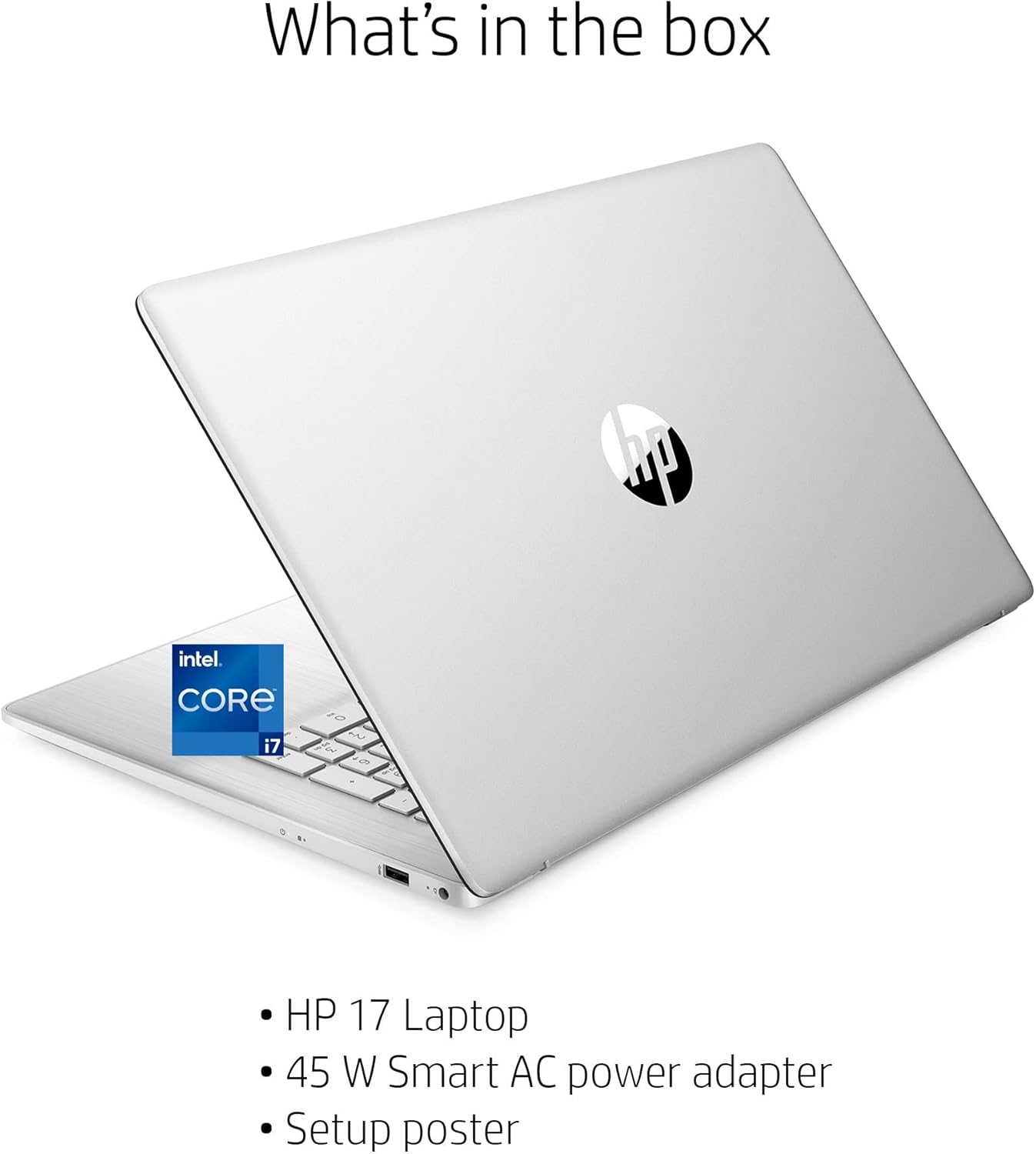 2022 HP High Performance Business Laptop - 17.3'' FHD IPS 11th Intel i7-1165G7 Iris Xe Graphics 20GB DDR4 1TB SSD WiFi 6 Bluetooth Fullsize Keyboard w/ Numpad Win 11 Pro 32GB USB, Silver (17t-CN000)