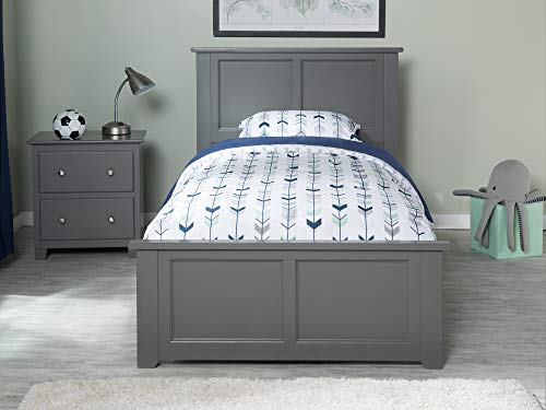AFI Madison Twin Extra Long Traditional Bed with Matching Footboard and Turbo Charger in White