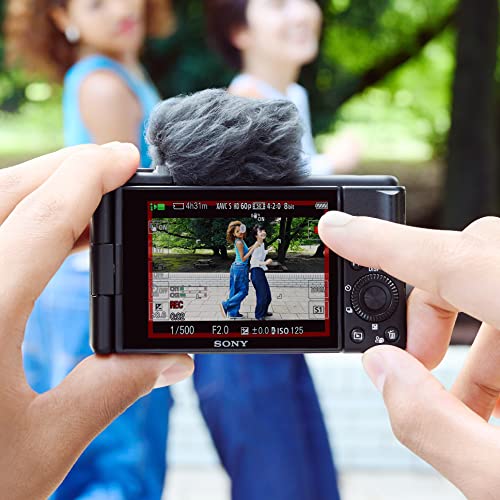 Sony ZV-1F Vlog Camera for Content Creators and Vloggers Black