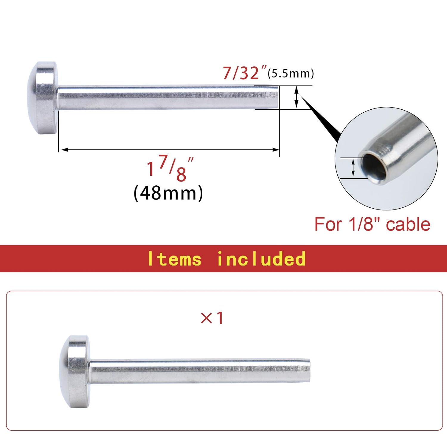 Muzata 20Pair Cable Railing kit Invisible 1/8 Upgraded Swage Tensioner and Terminal Hidden T316 Stainless Steel Round Head for 2-6 Wood Metal Post Deck Stairs WoodHidden System CR37, CV1 CV2