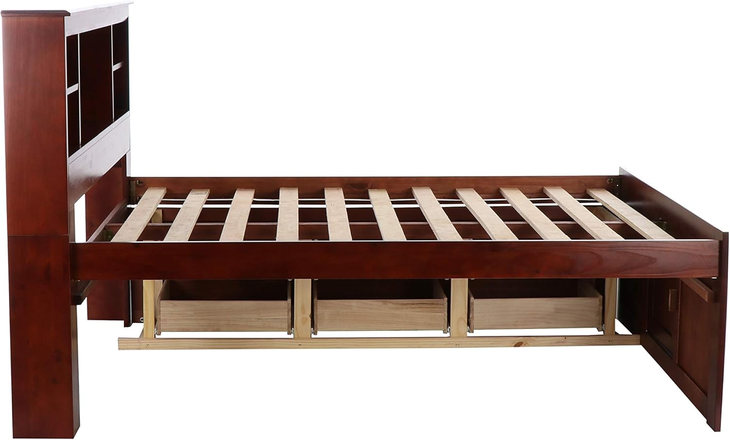 Discovery World Furniture Full Bookcase Bed with 6 Drawers Merlot