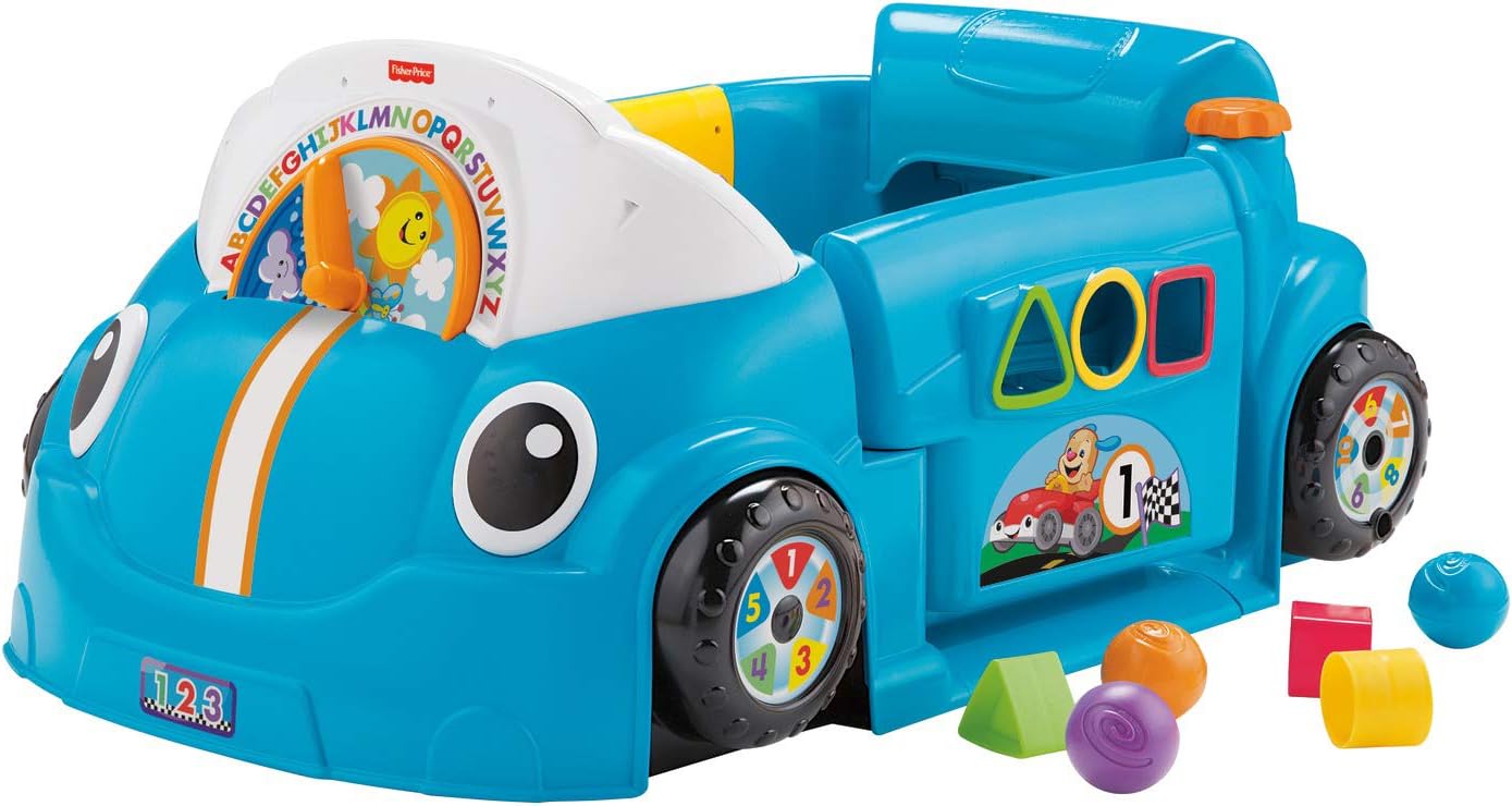 Fisher-Price Laugh & Learn Crawl Around Car, stationary play center for babies and toddlers [Amazon Exclusive]