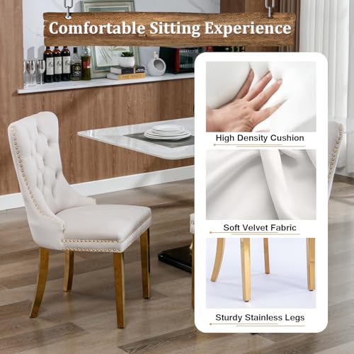 7 Piece Marble Dining Table Set for 6, Luxury White Marble Gold Kitchen Table with 6 Grey Velvet Upholstered Chairs, Modern 6 Person Dining Room Table Set for Kicken Dining Office Room