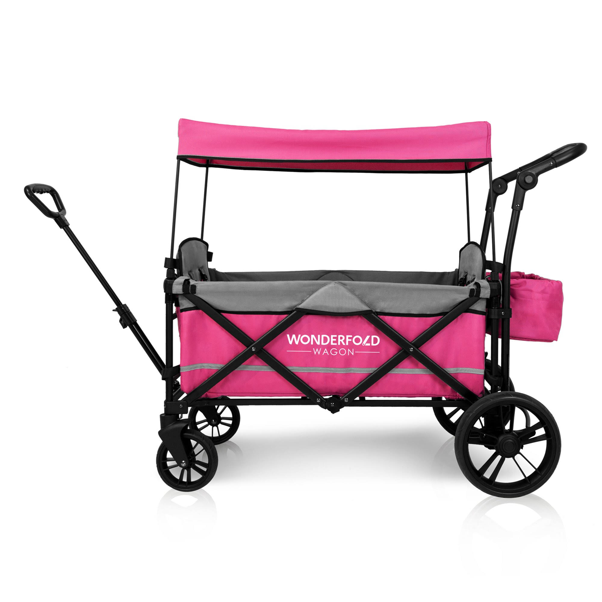 Wonderfold Wagon X2 Pull/Push Double Stroller Wagon Black