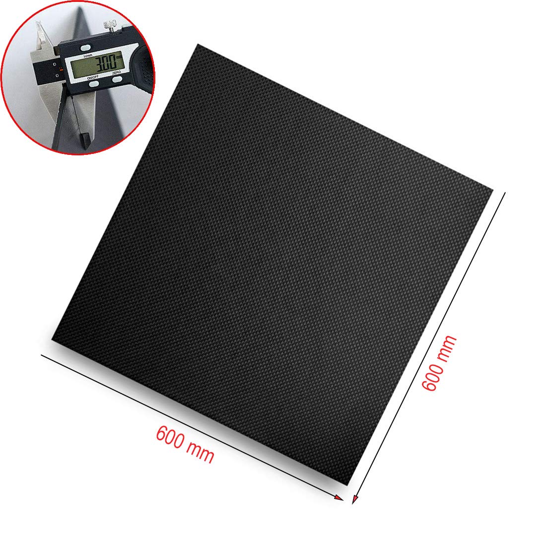 3.0x600x600mm Carbon Fiber Sheets 100% 3K Surface Twill Matte Carbon Fiber Plate