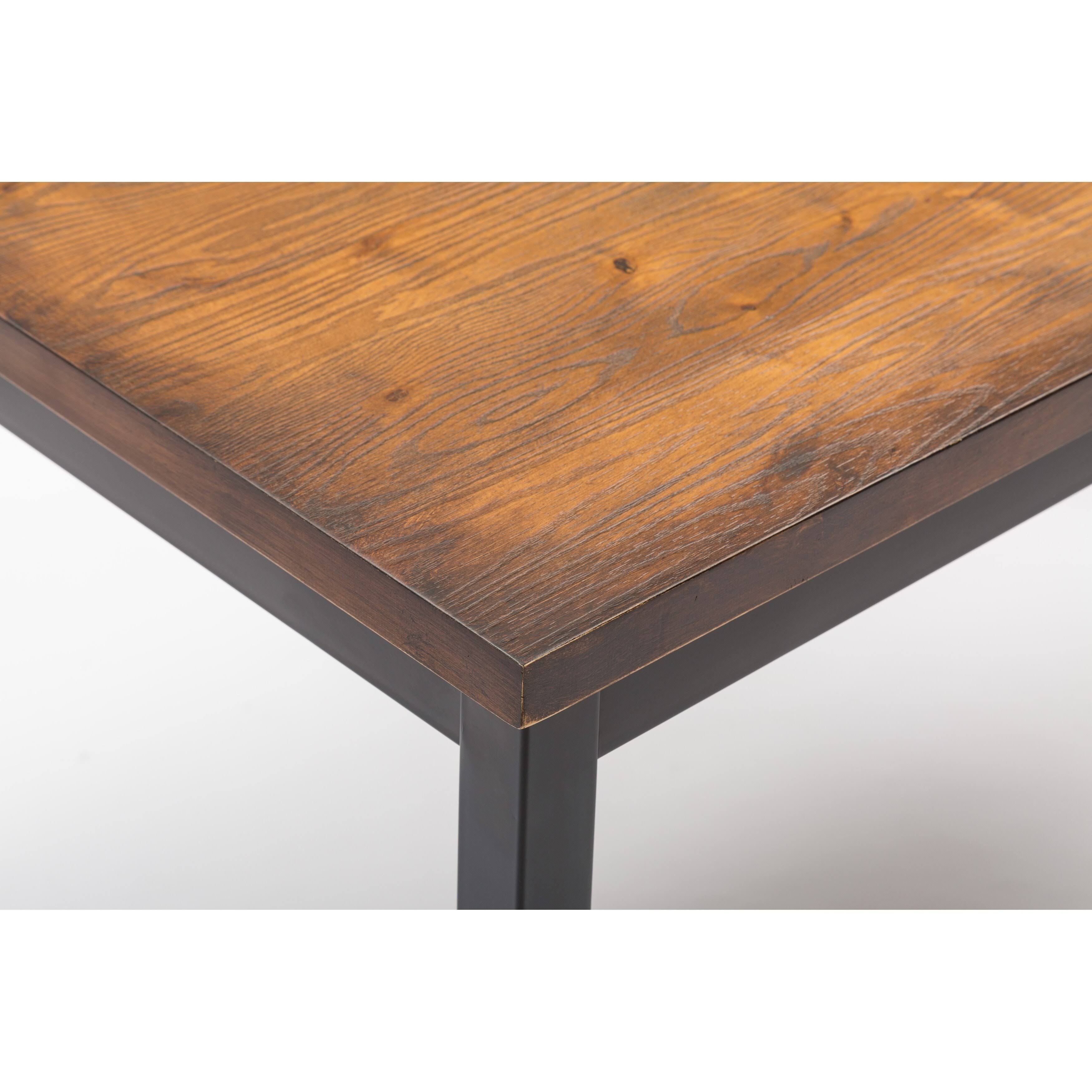 Boraam Americano Dining Table, Distressed Black Walnut