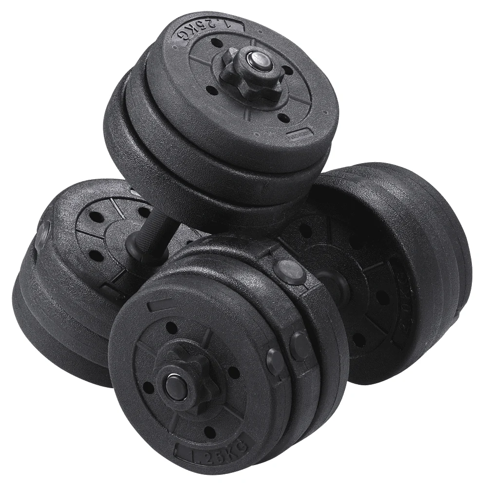 Yaheetech 66LB Adjustable Dumbbell Weight Set Home Training Dumbbell Pair Lifting Black