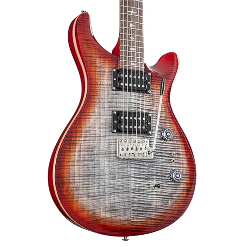 PRS Guitars 6 String SE Custom 24-08 Electric Guitar, Blood Orange with Gig Bag, Right, (107994::BR:)