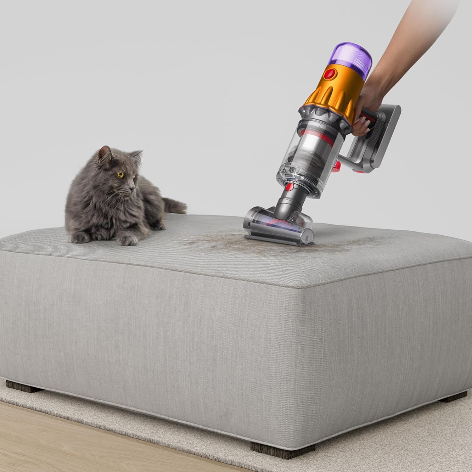 Dyson V12 Detect Slim Cordless Vacuum Cleaner,Yellow/Iron (Renewed), Large