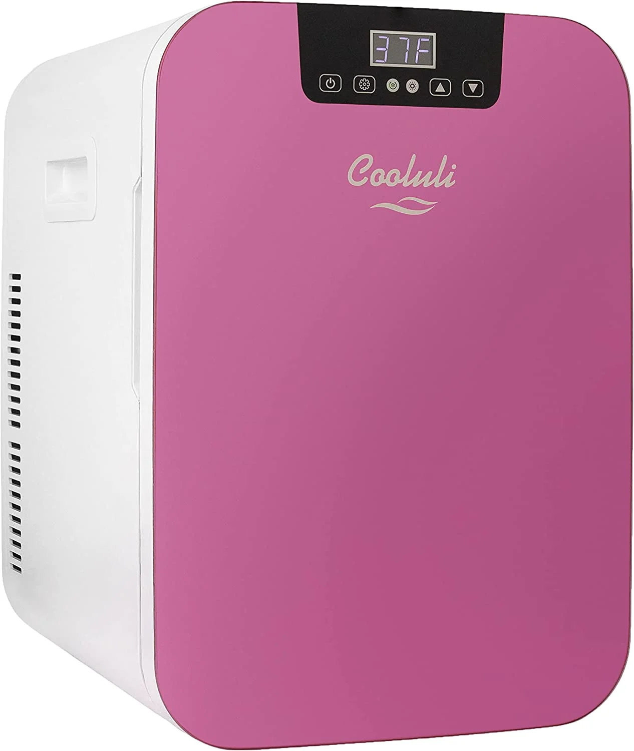 Cooluli 20L Mini Fridge For Bedroom - Car  Office Desk &amp; College Dorm Room - Glass Front &amp; Digital Temperature Control - 12v Small Refrigerator for Food  Drinks  Skincare  Beauty
