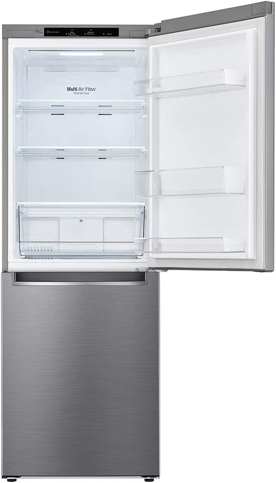 LG LRBNC1104S 24" Bottom Freezer Refrigerator with 10.8 Cu. Ft. Capacity, Door Cooling+, Smart Inverter Compressor, Tempered Glass Shelves, Digital Controls, PrintProof™ Finish, ENERGY STAR® Qualified