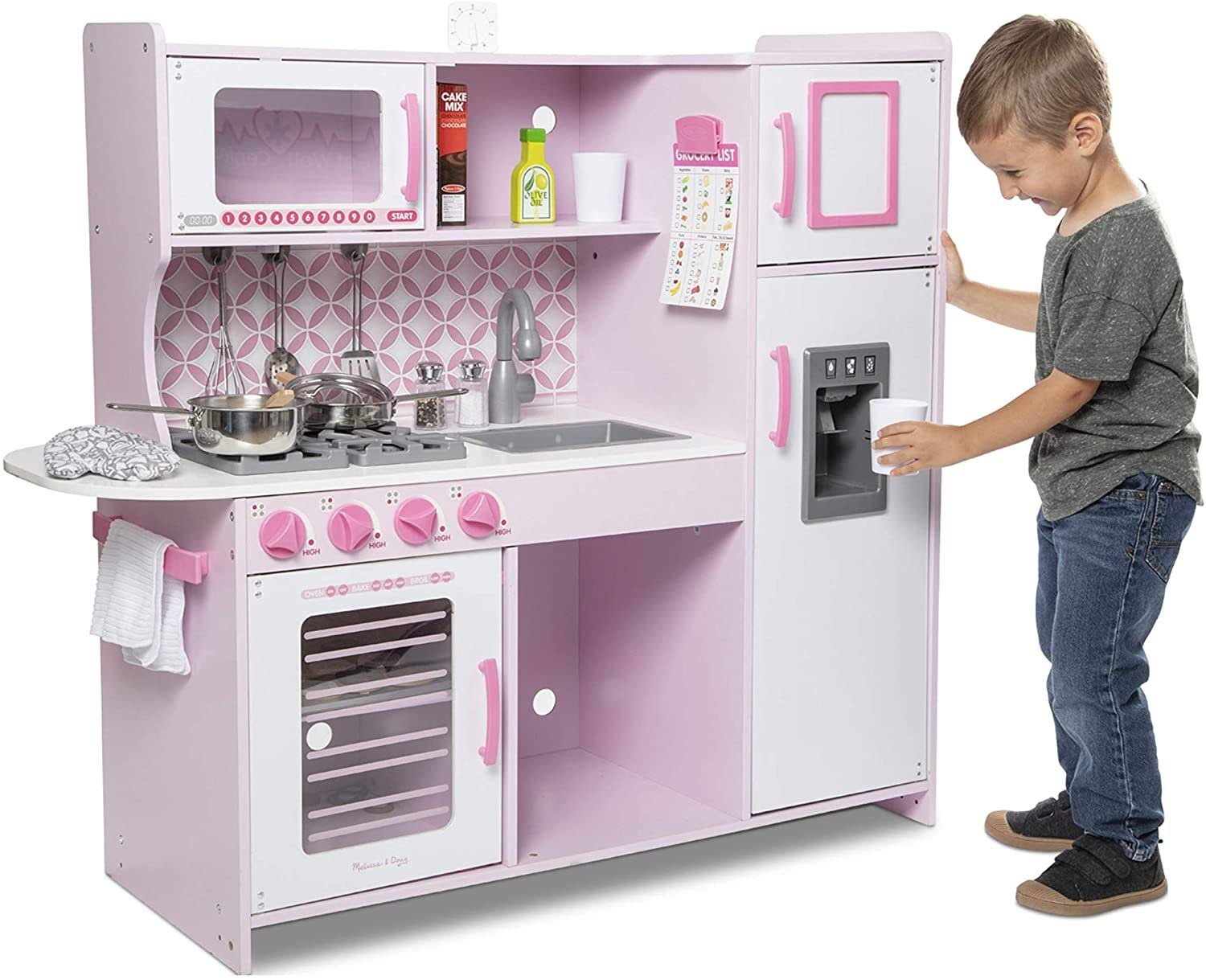 Melissa u0026 Doug Chef&s Kitchen Pretend Play Set - Cupcake Pink/White