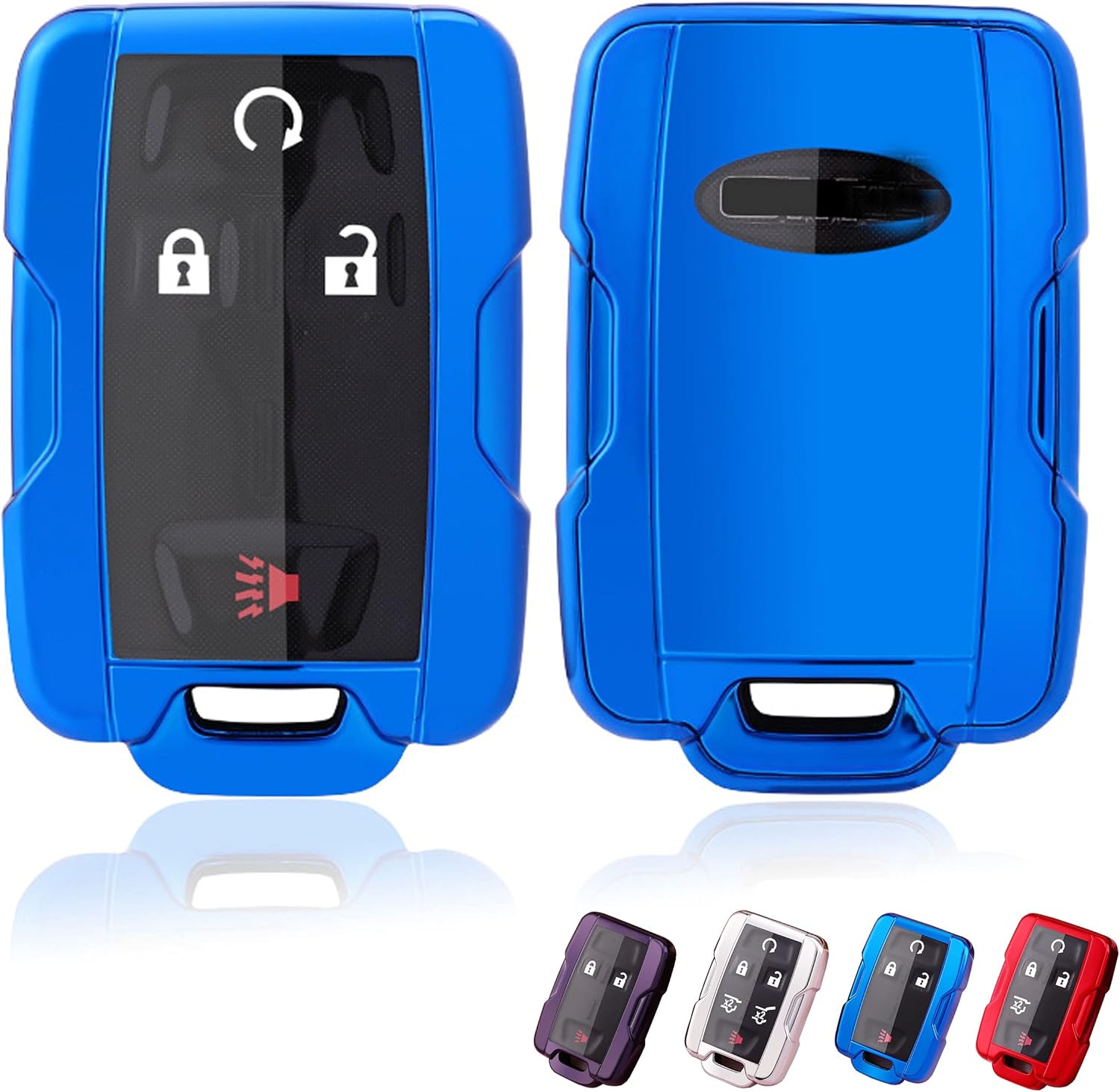 for GMC Key Fob Cover TPU Key Fob Case Protector Shell Key Holder Fit for Chevy GMC Cadillac