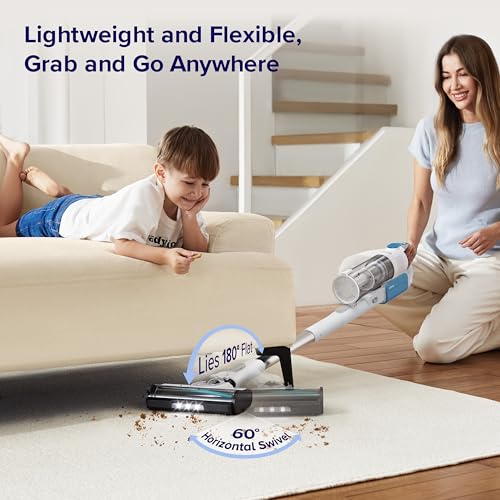 LEVOIT Cordless Vacuum Cleaner, Stick Vac with Tangle-Resistant Design, Up to 50 Minutes, Powerful Suction, Rechargeable, Lightweight, and Versatile for Carpet, Hard Floor, Pet Hair, LVAC-200