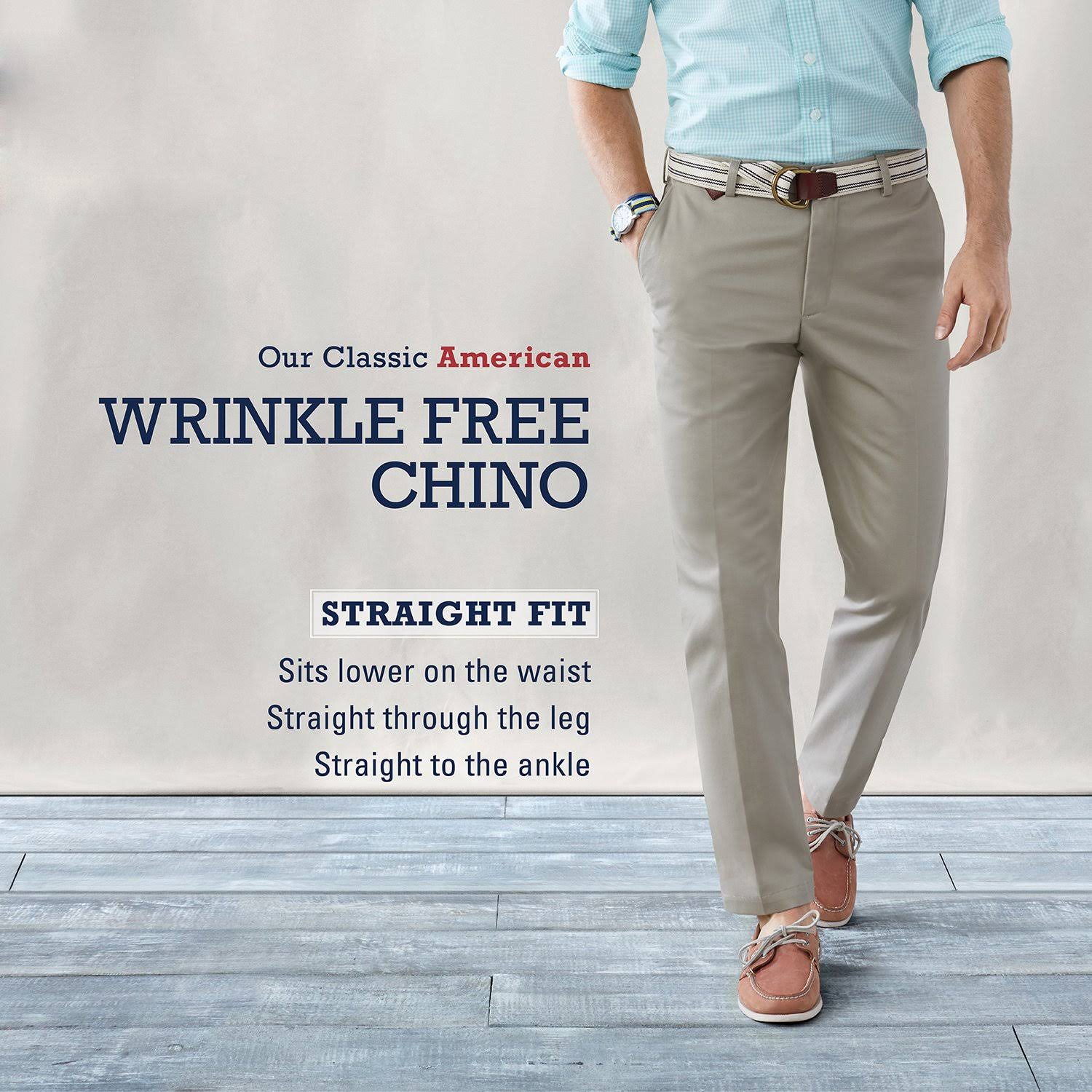 Izod Men&s American Chino Flat Front Classic Fit Pant