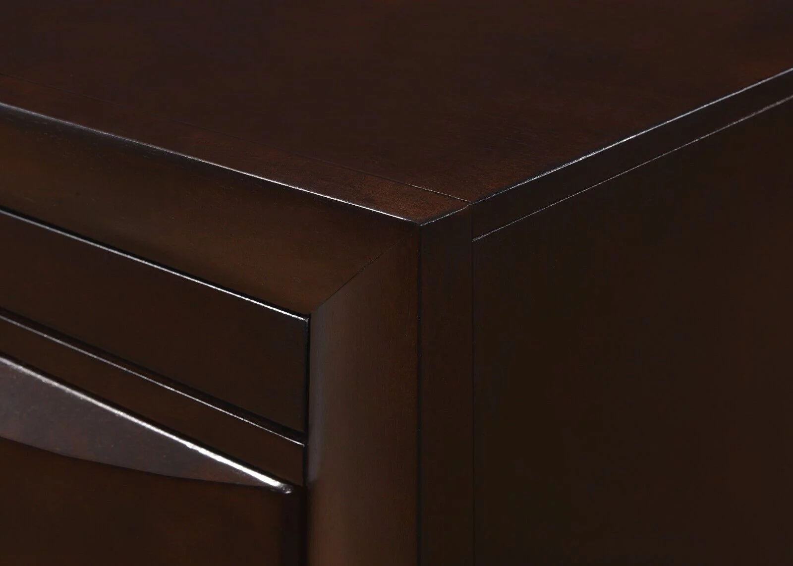 Contemporary Queen Size 3pc Bedroom Set Storage Bed Chest Nightstand Brown Cherry Finish Solid Wood Furniture