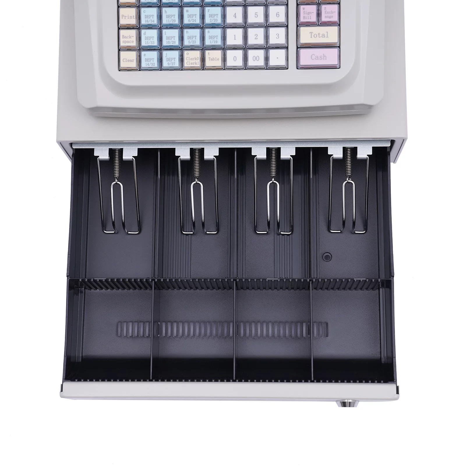 Miumaeov Multifunctional Electronic Cash Register, 48 Keys Cash Management System with Thermal Printer LED Display for Retail, Restaurant, Shop, Supermarket