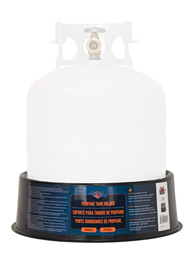 Flame King YSN401b 40 Pound Steel Propane Tank Cylinder with OPD Valve, White
