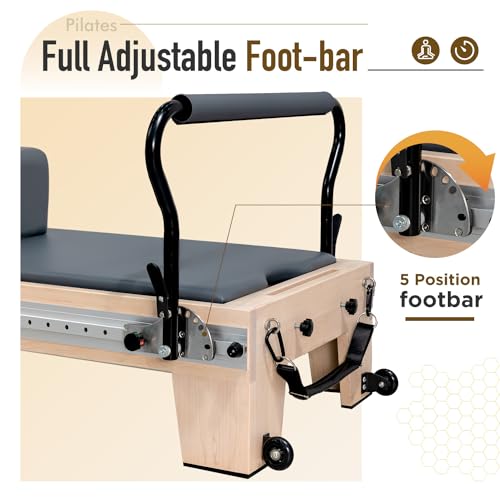 Pilates Reformer,Pilates Reformer Equipment with Reformer Accessories, Reformer Box,Jump Board, Reformer Pilates Machine for Home Workouts