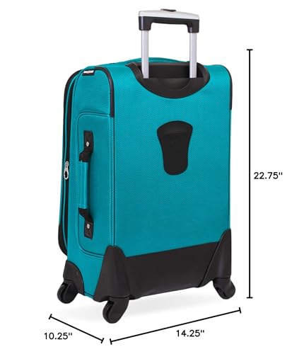 SwissGear Sion Softside Expandable Luggage, Black, Checked-Large 29-Inch