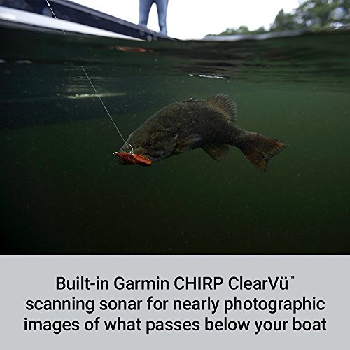 Garmin 010-01872-00 STRIKER 5CV with Transducer, 5" GPS Fishfinder, CHIRP Traditional And ClearVu Scanning Sonar Transducer, Built In Quickdraw Contours Mapping Software