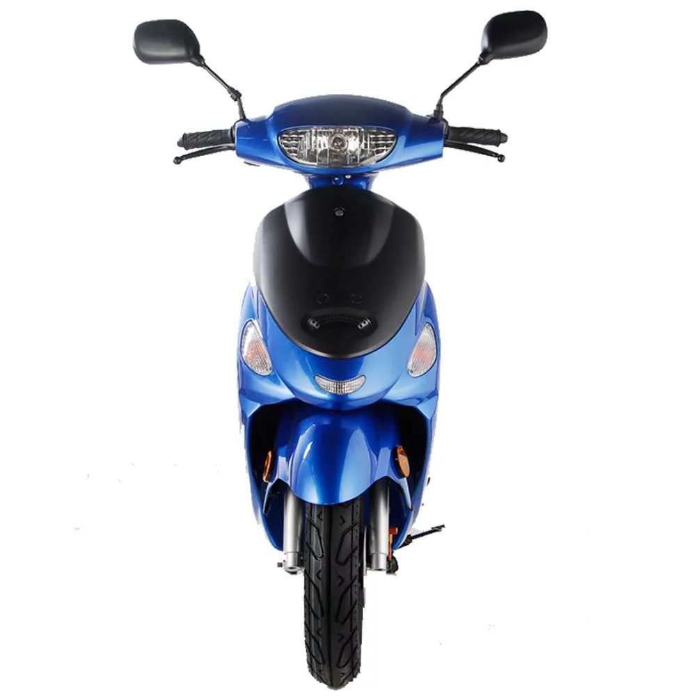 HHH Upgraded 49cc/ 50cc Scooter Gas Fully Automatic Street Scooter Moped Pony 50 with Matching Trunk - Sporty Black color