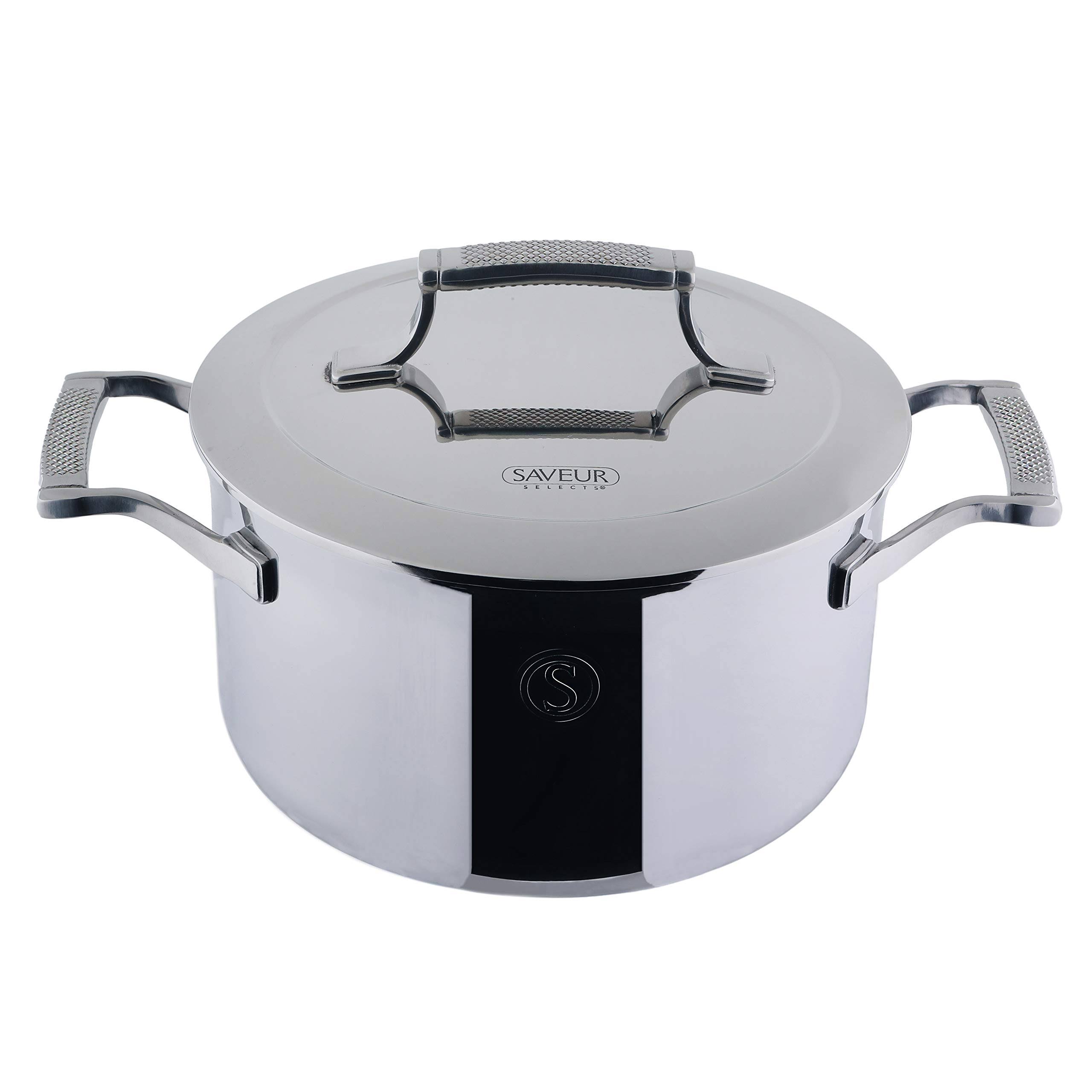 Saveur Selects Voyage Series Tri-Ply Stainless Steel 4-Qt. Casserole Pot
