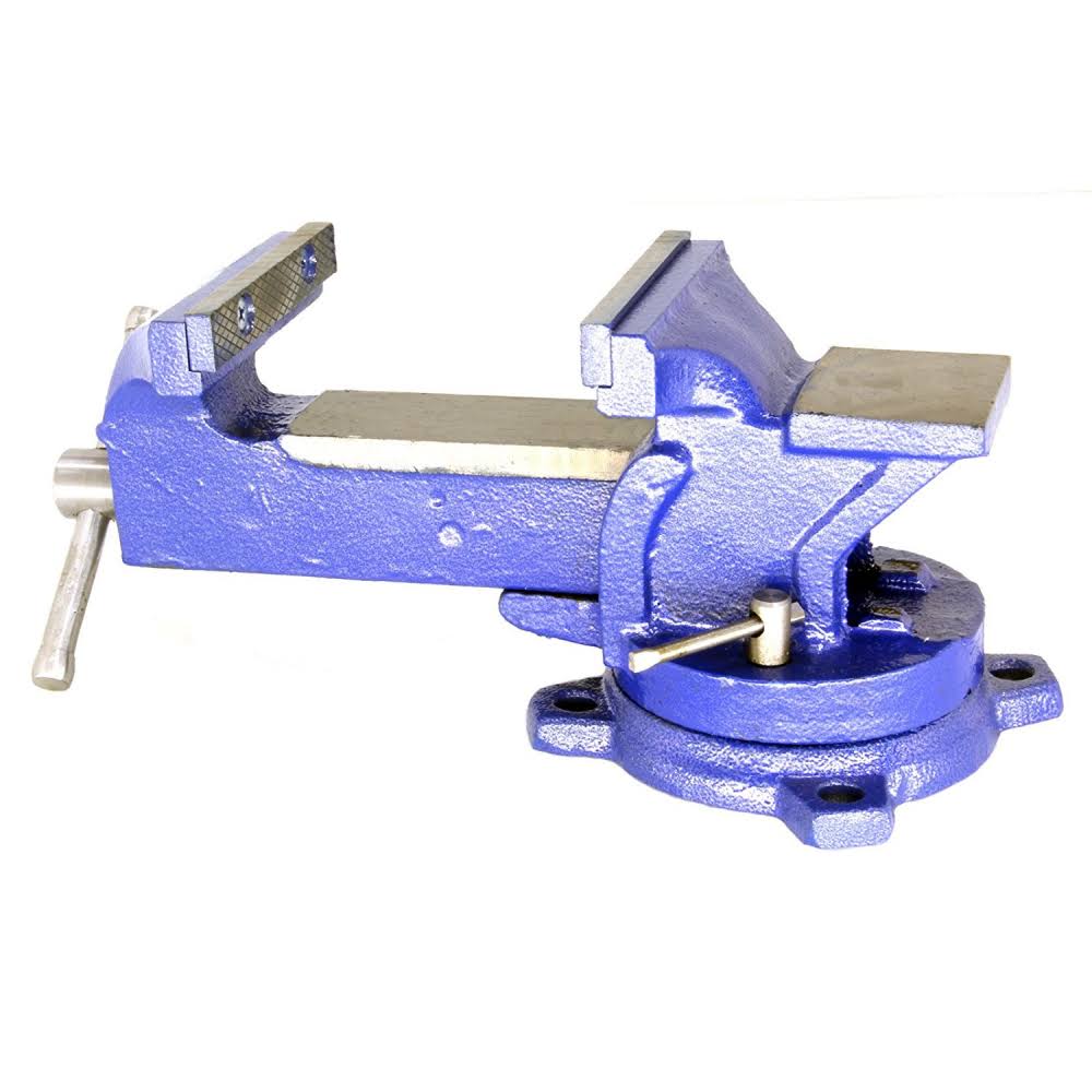 HFS 6x22 Heavy Duty Bench Vise - 360 Swivel Base with Lock, Anvil Top