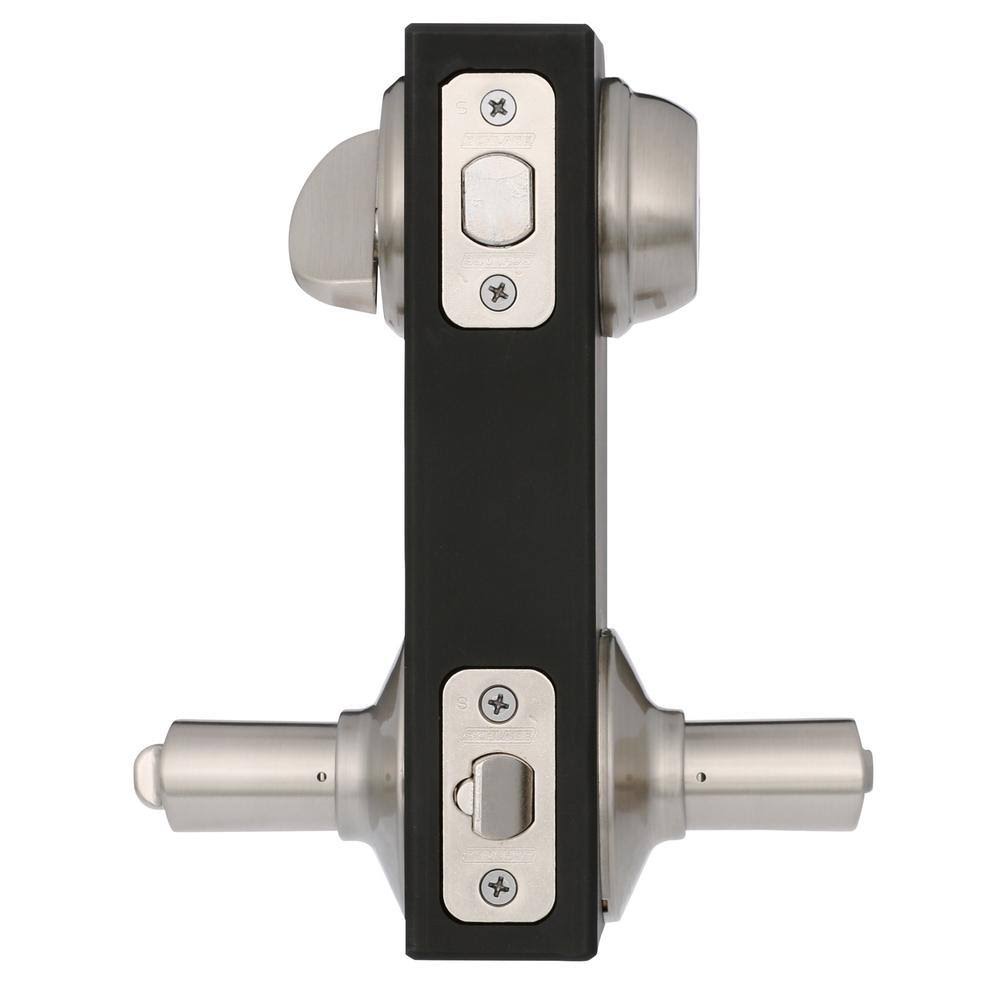 Schlage Satin Nickel Single Cylinder Deadbolt u0026 Keyed Entry Latitude Lever