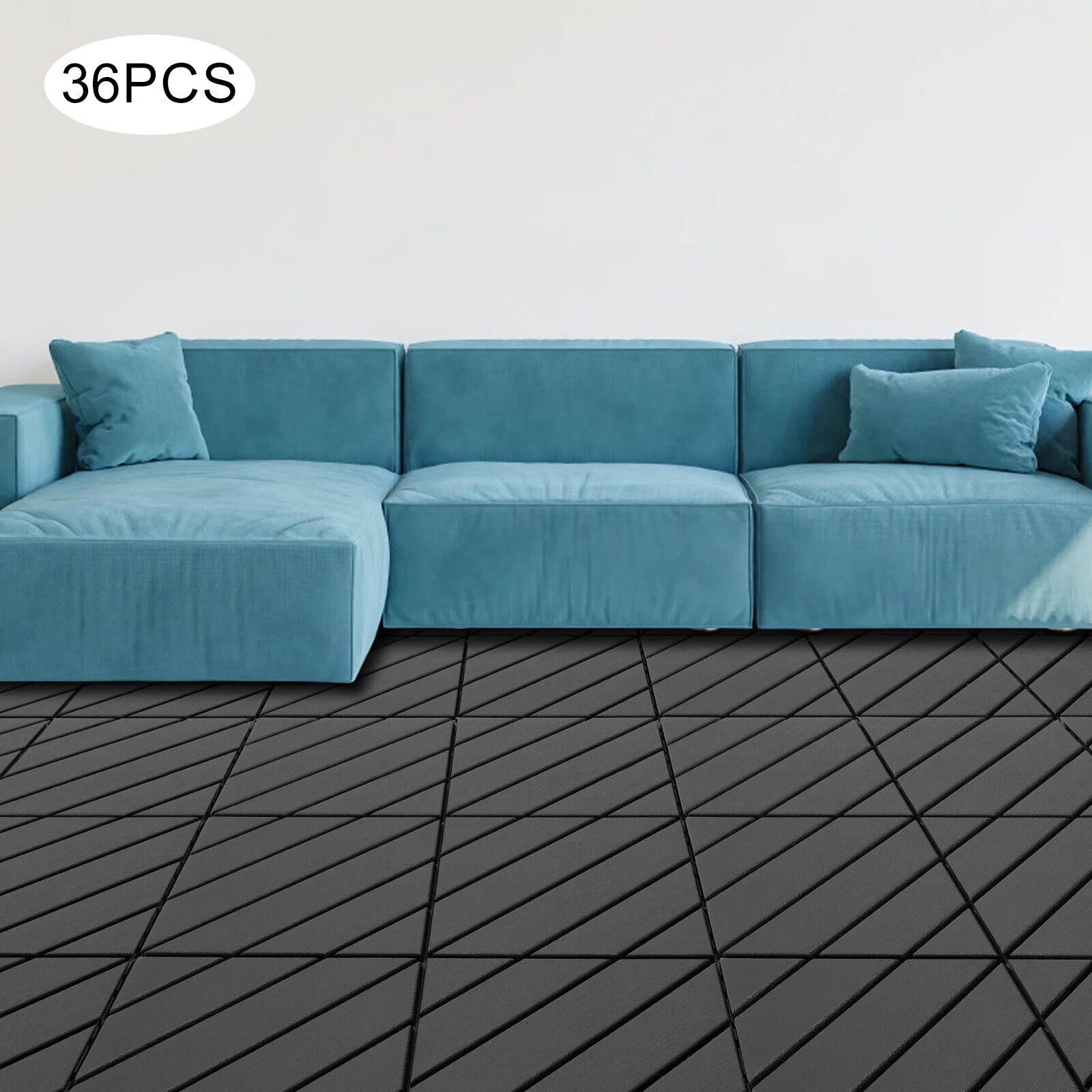 Modern 36PCS Interlocking Deck Tiles Floor Mount Plastic Composite Patio Deck Tiles 12”x12”