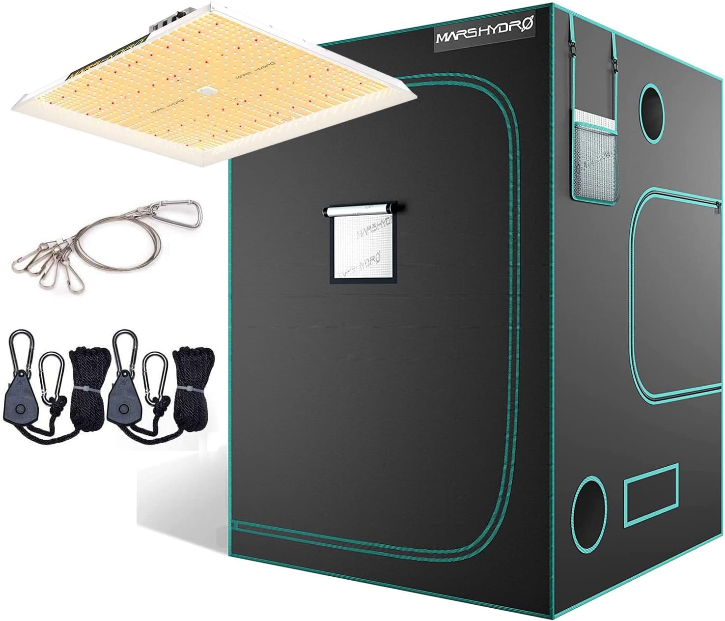 MARS HYDRO TS 3000 LED Grow Light with 5x5 Grow Tent, 60"x60"x80" for Indoor Plant Growing