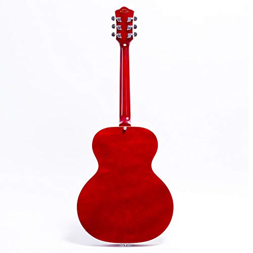 GROTE Jazz Electric Guitar Hollow Body Chrome Hardware P90 pickup (RED)