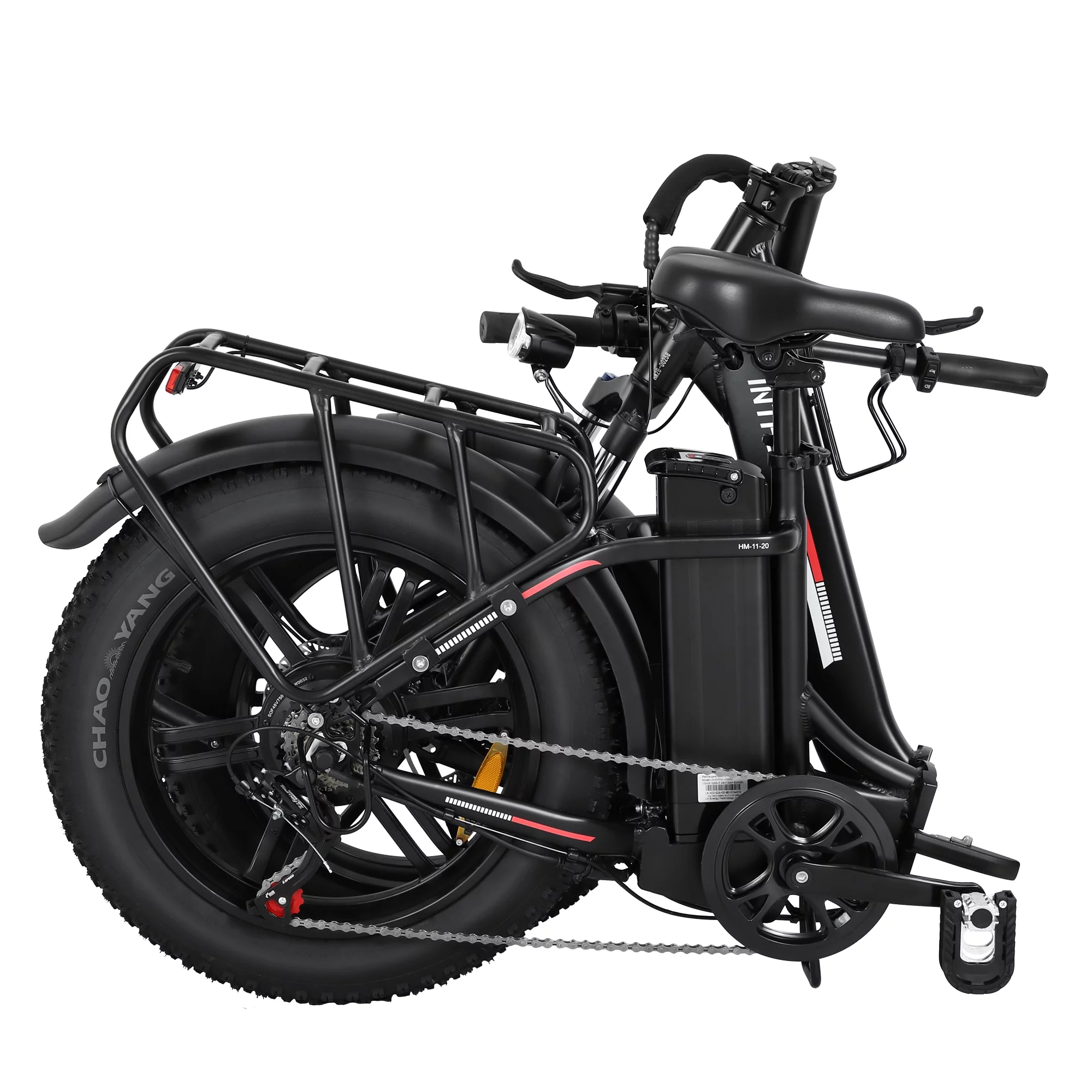 INTHEAIR Ranger Electric Bike, Adults Foldable Ebike for Adults 20 x 4.0 Fat Tire Step Thru Electric Bicycle with 750W Motor, 48V 13AH-Black