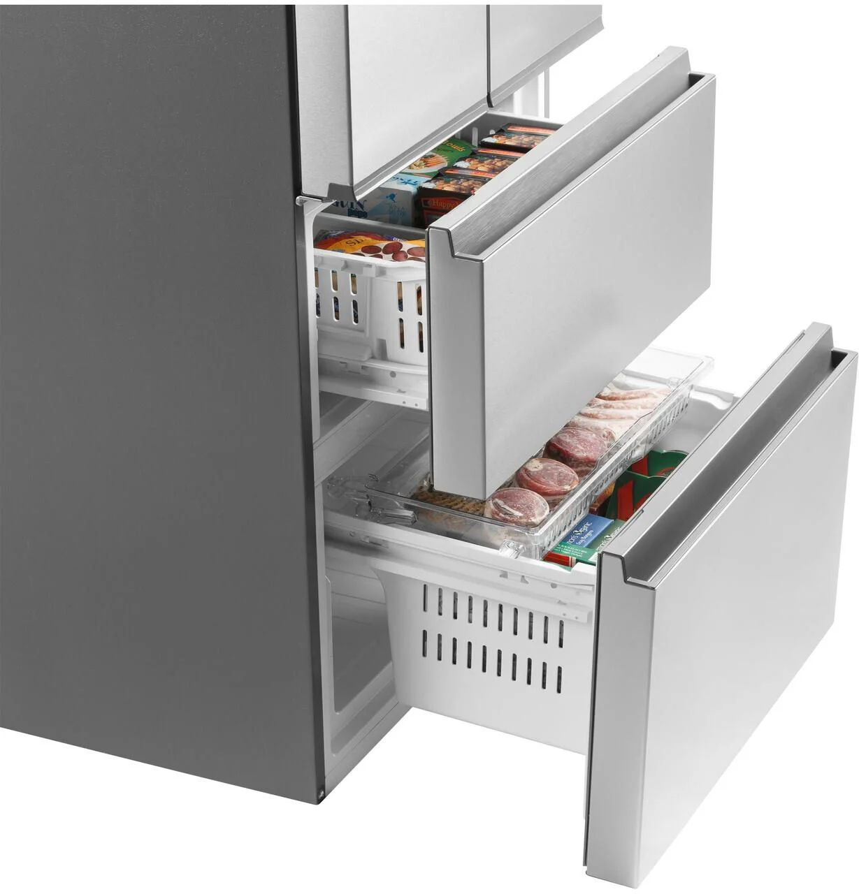 Haier® 14.5 cu. ft. 4 Door Model QJS15HYRFS-Fingerprint Resistant Counter Depth and Icemaker