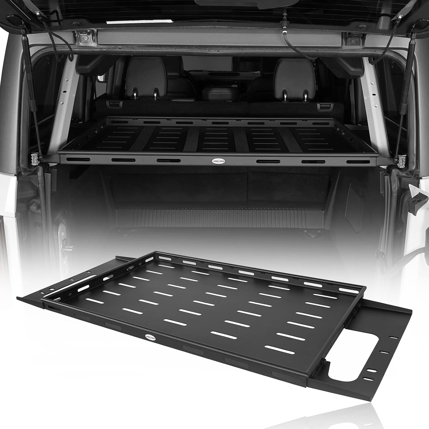 u-Box Bronco Rear Cargo Rack Interior Trunk Organizer Basket Compatible with Ford Bronco 2021 2022 2023 2024 4-Door Hardtops (Exclude Sport Models) - Bronco Storage Accessories