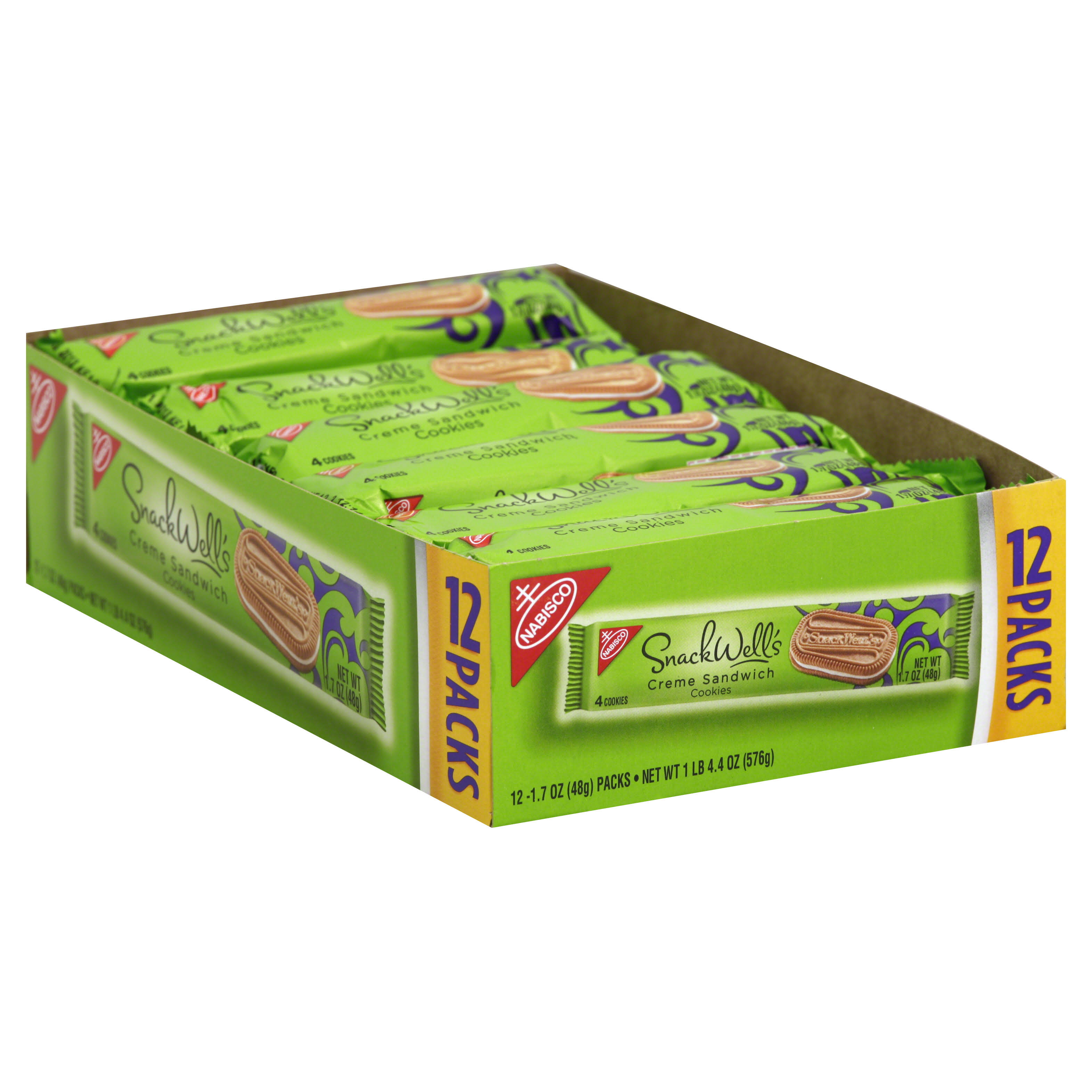 SnackWells Cookies, Sandwich, Creme - 12 pack, 1.7 oz packs