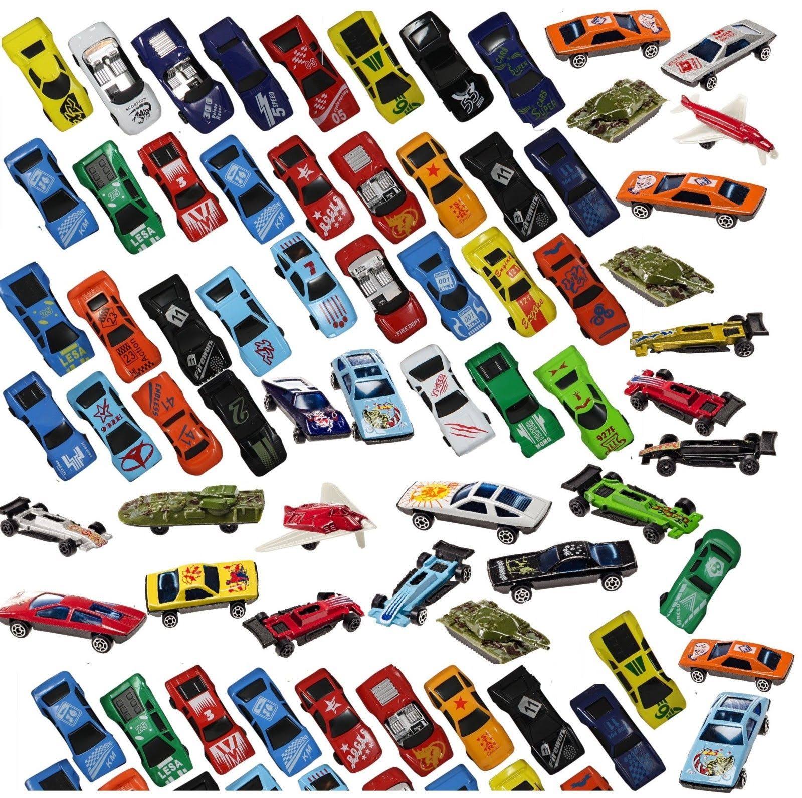Prextex 100 PC Die Cast Toy Cars Party Favors or Cake Toppers Cars Toys for Kids