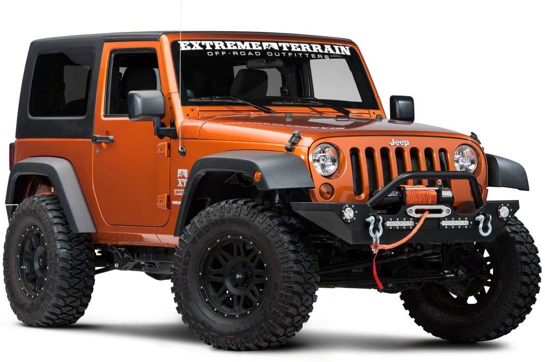 Barricade Trail Force HD Front Bumper with LED Lights Compatible with 07-18 Jeep Wrangler JK