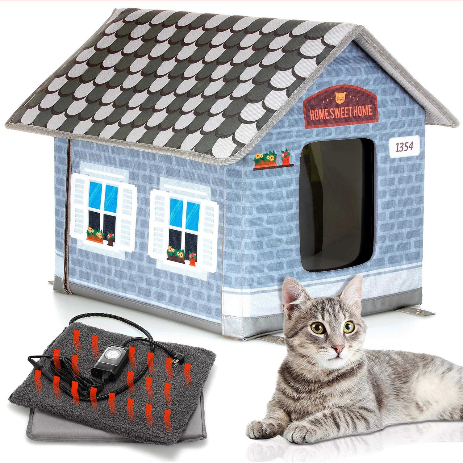 PETYELLA Heated cat Houses for Outdoor Cats in Winter - Pet Supplies online store