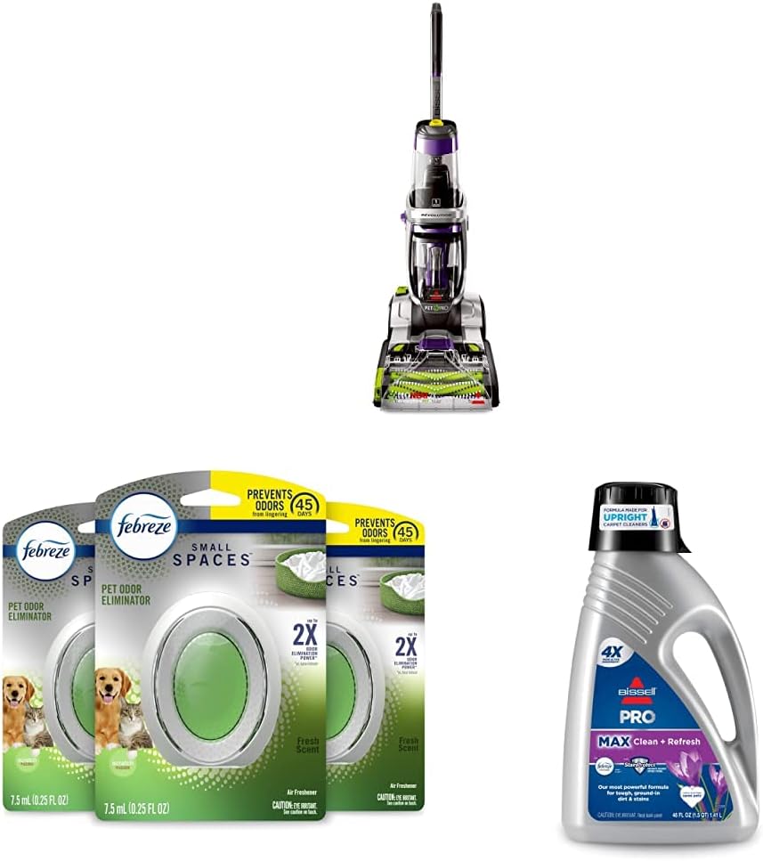 Bissell ProHeat 2X Revolution Max Clean Pet Pro Full-Size Carpet Cleaner, 1986, with Antibacterial Formula and Bonus 3 Tough Stain Tool